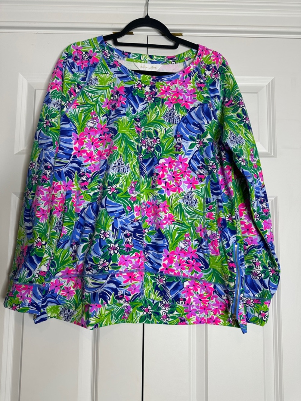 Lilly Pulitzer Disney Dreamin Beach Comber Pullover Top SzXL NWOT